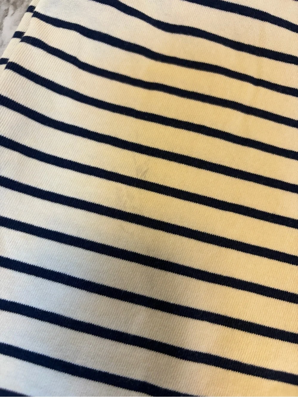 J. Crew Navy and White Striped Muscle Tee 100% cotton size L - Picture 5 of 8